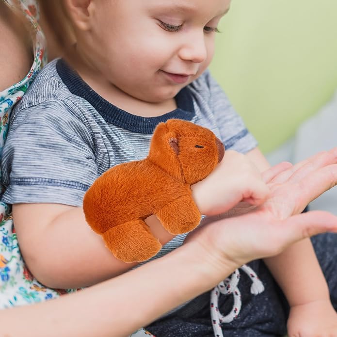 Animal Slap Bracelets Capybara Plush Toy Capybara Slap Bracelet Capybara Huggers Slap Bracelets Animal Toy Stuffed Animal Slap Band for Birthday Party