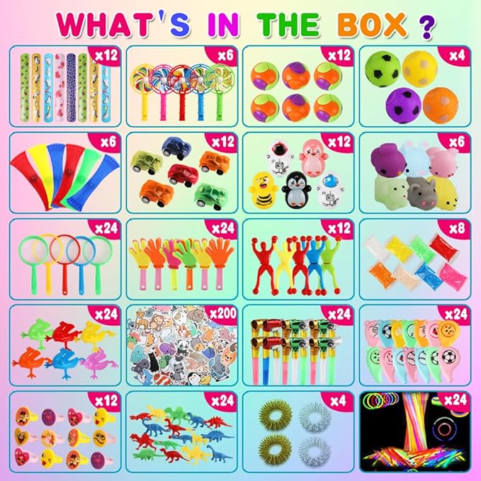600 Pack Party Favors for Kids 8-12, Fidget Toys Set Sensory Toys Anxiety for Kids and Adults Autism Birthday Gift Classroom Prizes Treasure Box Goodie Bag Stuffers Halloween Christmas Stocking
