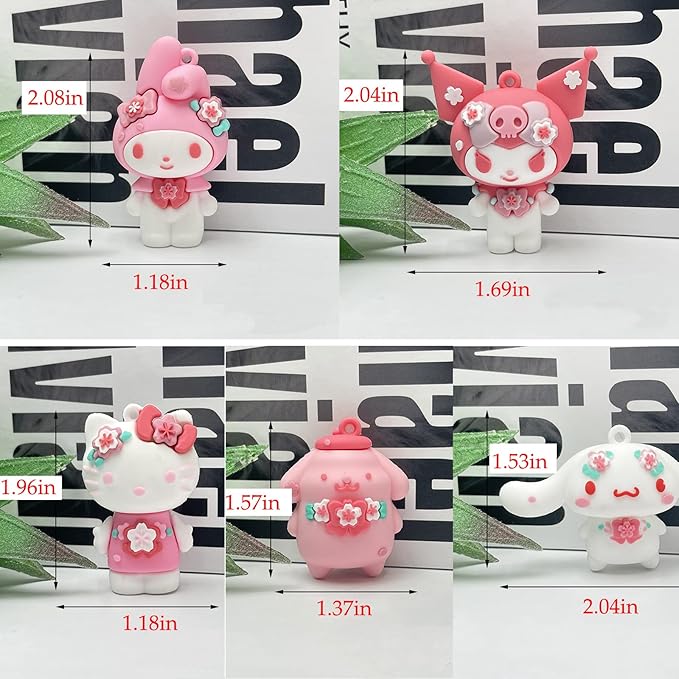 5Pcs Cute Anime Figurines, Kawaii Anime Cake Topper Set,Birthday Party Decoration Supplies,Gift for Anime Fans or Friends (S-5pcs)