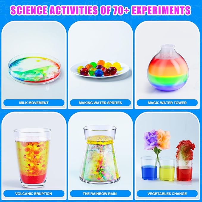 70+ Lab Experiments Science Kits for Kids - STEM Projects Educational Scientific Toys for Kids 4 5 6 7 8 9 10 12 Years Old, Christmas Birthday Gifts for Boys and Girls, Chemistry Set