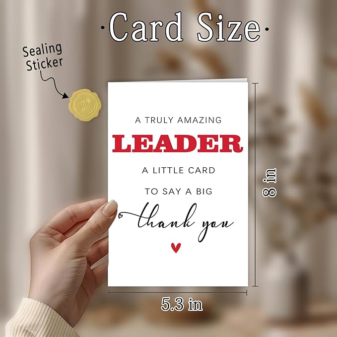 Appreciation Leader Gifts for Men Women, Thank You Cards Gifts for Boss Leaders Manager, Leader Supervisor Retirement Gift