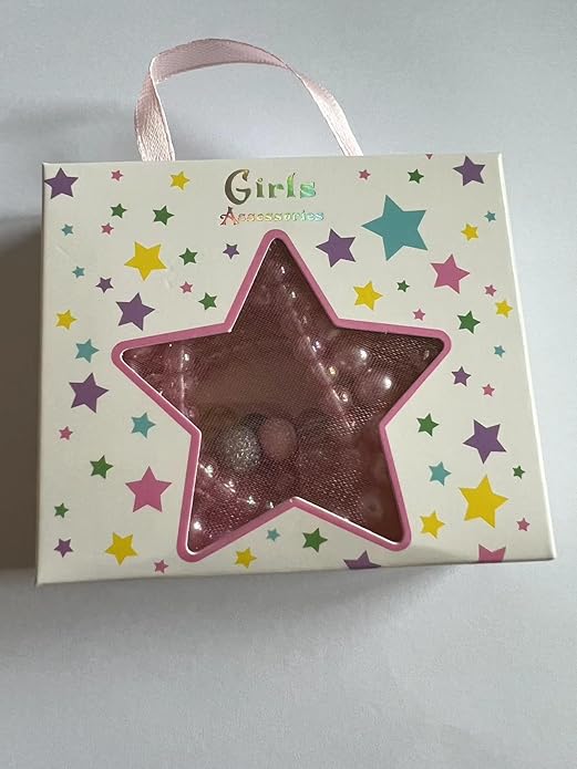 6 Pieces Princess Bracelets,Rainbow Stretchy Bead Bracelets Pink Love Bracelet,Girls Costume Jewelry Set