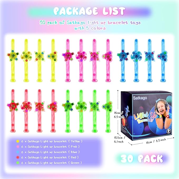 30Pcs Glow in The Dark Party Favors for Kids 8-12 4-8, Easter Egg Fillers Basket Stuffers Teens Neon Encanto Cocomelon Birthday Goodie Bag
