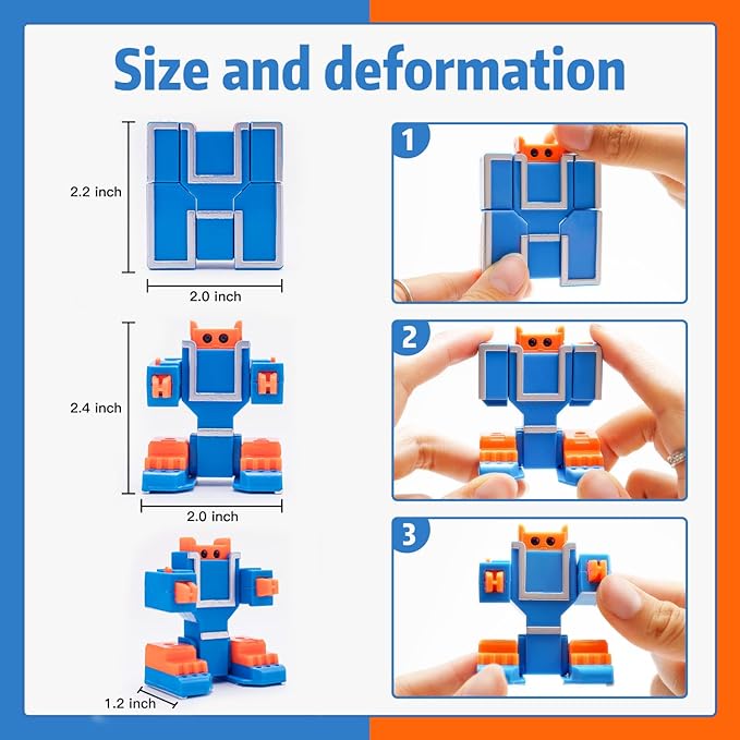 Alphabet Robots for Kids Alphabet Learning Toys, ABC Learning Toys for Kids Ages 3-5, Alphabots Transforming Alphabet Toy Robots for Kids 3-5, Alpha Bots, Carnival Prizes, Christmas Toys