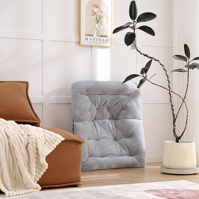 Comfy Saucer Chair, Soft Faux Fur Oversized Folding Accent Chair, Flexible Lounge Lazy Chair for Adults Kids, Metal Frame Moon Chair for Dorm Room, Bedroom, Living Room