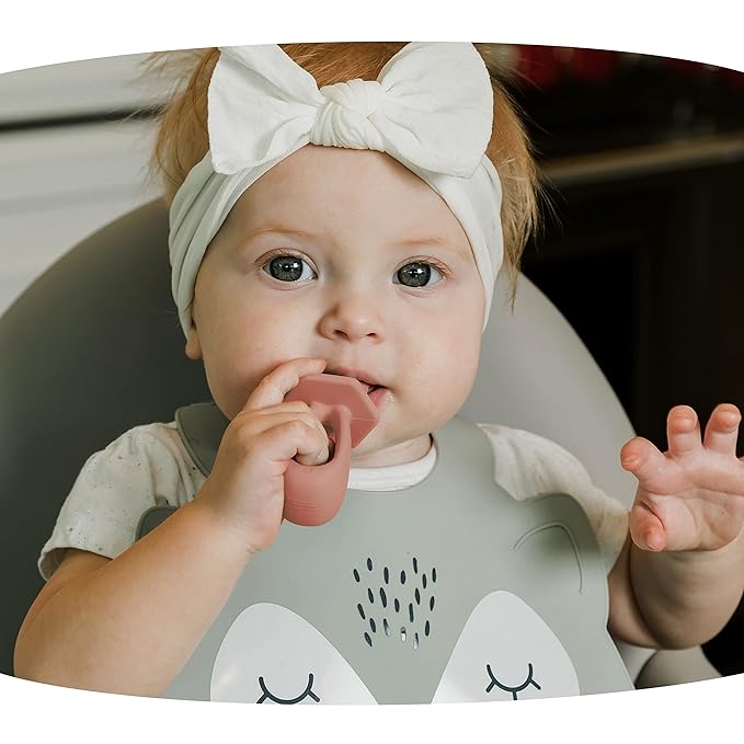 Tiny Twinkle Silicone Training Utensils - Baby Spoons and Baby Forks For Self-Feeding Training - Silicone Baby Led Weaning Utensils For Toddlers And Babies 6-24 Months - Baby Feeding Supplies (Coral)