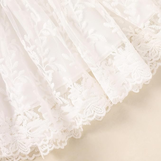 Baby Girl Dress Ruffle Sleeve Toddler Girl Dresses Infant Girls Long Sleeve Fall Winter Clothes Flower Tulle Dress