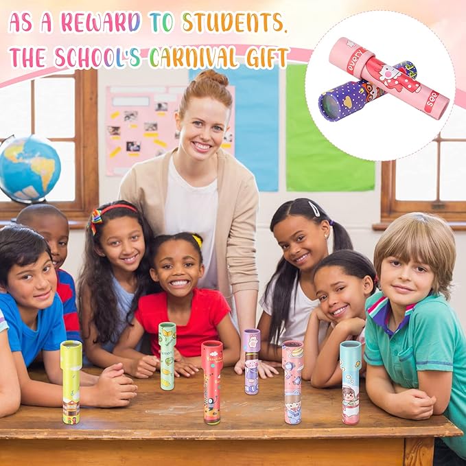 15 Pcs Classic Kaleidoscopes Kids Birthday Party Favor Old Fashioned Vintage Educational Toys Stocking Stuffers Goodie Bag Fillers for Classroom School Return Gifts Carnival Prizes (Adorable)
