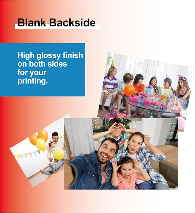220 Pack Double Sided Photo Paper Glossy Inkjet 8.5x11 32lb 120gsm A4 Letter Size for All Dye Ink Printers