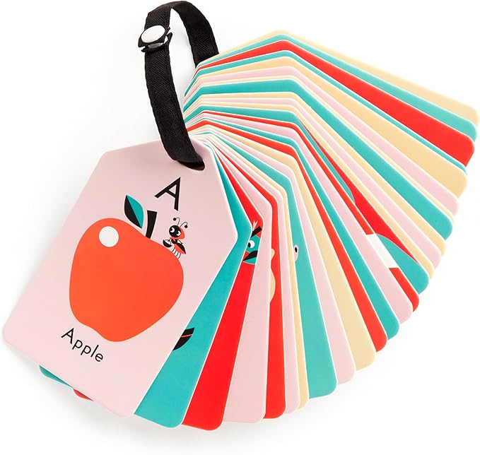 Mudpuppy My ABC's — Ring Flashcards 26 Durable Double Sided Alphabet Cards And Reclosable Ring With Colorful Art For Kids Ages 3+ Perfect For Preschool Or Travel For Teachers And Parents