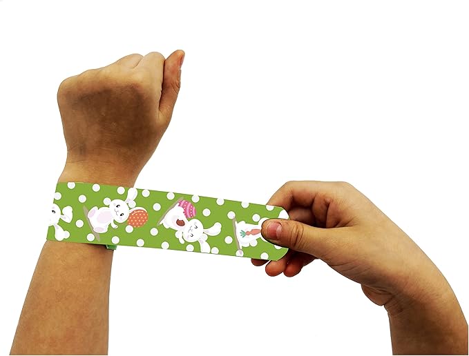 50 Pcs Easter Slap Bracelets for Kids Easter Slap Bracelets Bulk Snap Bracelet Party Favors Supplies for kids&teens Gifts Easter Basket Stuffers Classroom Prizes Exchanging Gifts