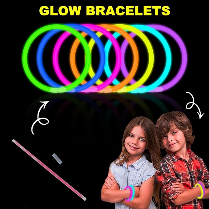 40 Pack Glow Heart Glasses Party Favors Bulk with 160 Glow Sticks & Connectors (for 40 Neon Glasses, 80 Bracelets or 26 Necklaces), Valentines Glow in the Dark Decorations for Mardi Gras Wedding Dance