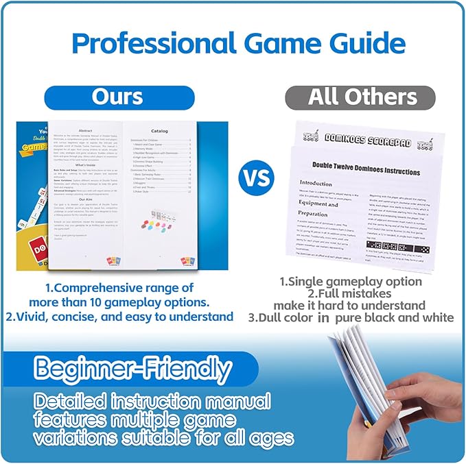 Mexican Train Dominoes Set Double 15,Double Fifteen Dominoes with 136 Colored Tiles,Number Dominos for Adults Family Board Games with Lightweight EVA Case Portable for Travel Camping