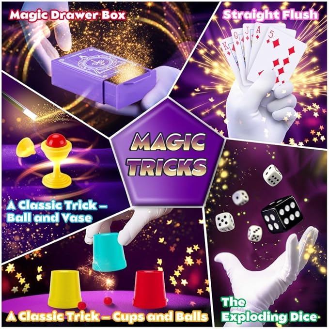 85+ Experiments Magic Kit for Kids Ages 3 4 5 6 7 8, STEM Toys for 9-12 Year Old Boys Girls, Educational Chemistry Physical Magic Tricks Learning Set for Kids Birthday Ideas
