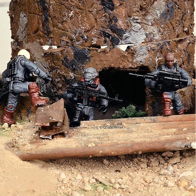 8 PCS Building Block City Policeman Action Mini-Figures with Multiple Military Weapons Accessories SWAT Model Equipment Assembly Building Toys Party Favors Gift for Boys