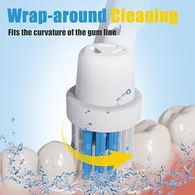 8 Pcs Replacement Toothbrush Heads Compatible with Oral B Braun, Professional Electric Toothbrush Brush Heads Refills for Oral-B Pro 500/750/1000/1500/3000/3757/5000/7000/7500/8000