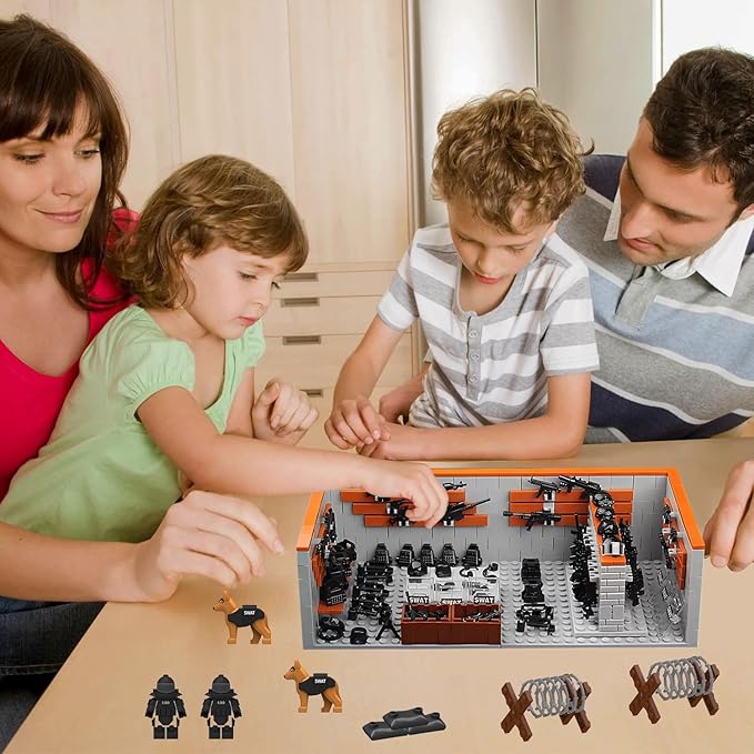 583 Piece Armory Building Set,WW2 Military Base Army Equipment Building Kit,STEM Battle Swat Team Toys,Weapon Pack Military Equipment Gear Sets,Christmas Birthday Gifts for Boys,Teens,Adults