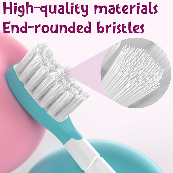 Kids Replacement Toothbrush Head for Sonicare: Ofashu Children Sonic Electric Toothbrush Brush Head for Philips 6321 6340 6032/94 6042, 8 Packs for Boys Girls 7+, Pink & Green