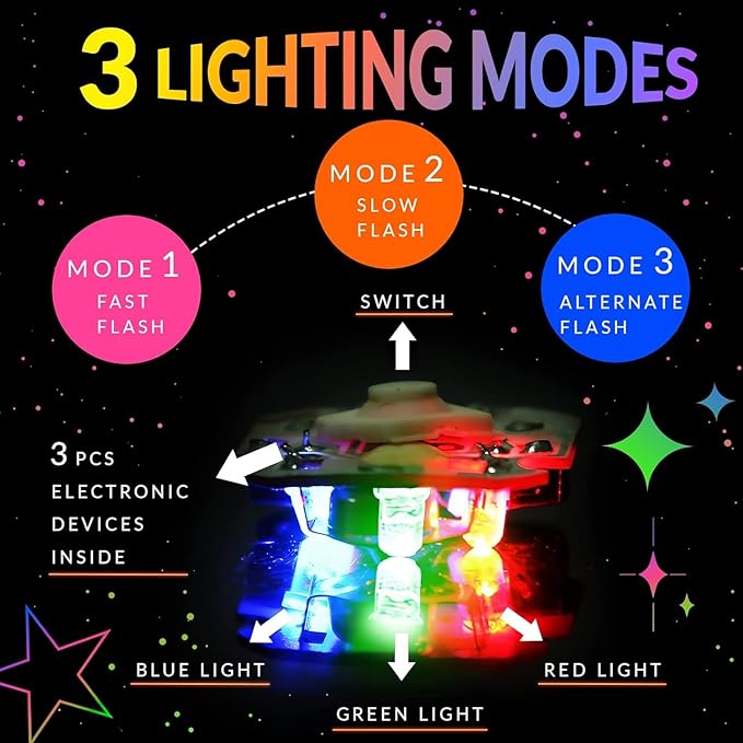 33 Pack LED Light Up Fidget Spinner Bracelets Party Favors for Kids 4-8 8-12,Glow in The Dark Party Supplies,Birthday Gifts,Treasure Box Toys for Classroom,Prizes,Pinata Goodie Bag Stuffers