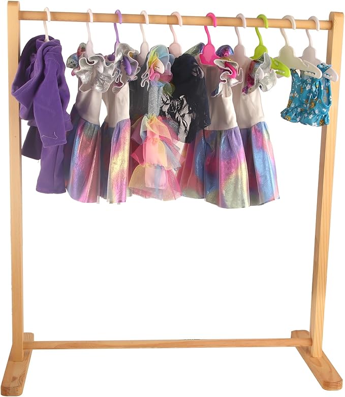 20 Pcs Doll Hangers for 12/14/16 Inches Dolls Clothes, Purple Doll Hangers, Sturdy Doll Hangers Accessories, Work Great with Rod Less Than 1/2 inch Diameter, Made of Safe ABS Plastic