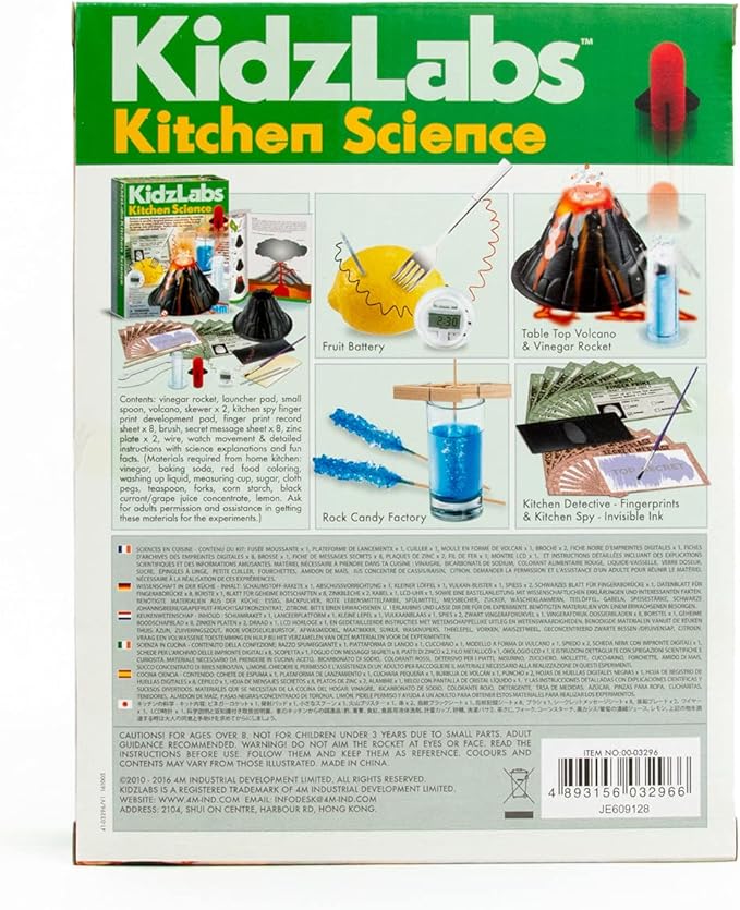 4M Kitchen Science Kit - DIY Chemistry Experiment Lab Stem Toys Gift for Kids & Teens, Boys & Girls (3806)