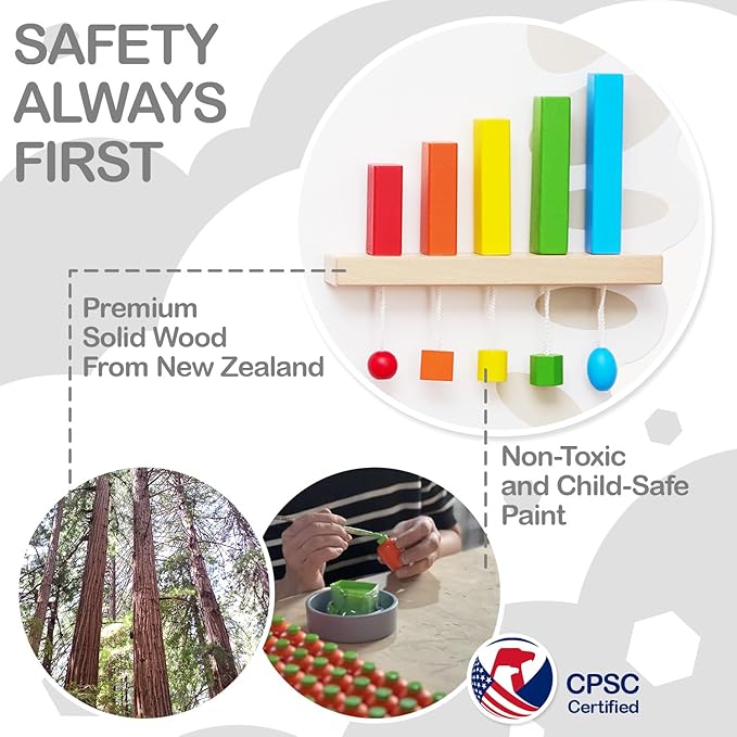 Monläurd® Owl Montessori Busy Board,Sensory Board,Educational Toys,Activity Cube,Wall Toys,Daycare Furniture,Playroom Furniture,Interactive Toys,Wooden Toys,Learning Toys,Boys and Girls 6 M+