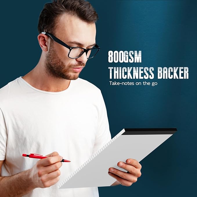 3 Pack White Legal Pads 8.5 x 11 Note Pads, Wide Ruled Notepads, Micro Perforated Lined Note Writing Pads 30 Sheets per Notepad Double-Side Printed Legal Note Pad 8.5x11'' for Home, Office, School