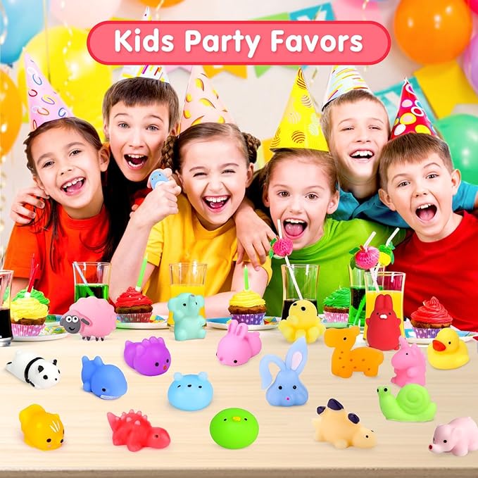 45Pcs Mochi Squishy Toys Mini Squishies Kawaii Animal Squishies Party Favors for Kids Cat Panda Unicorn Squishy Novelty Stress Relief Toys Birthday Gifts Goody Bags Class Prizes Pinata Fillers