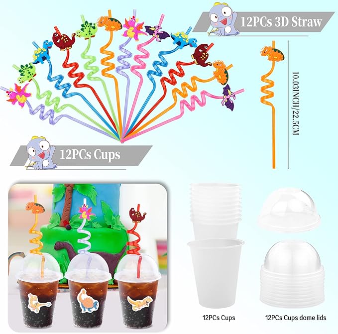 194Pcs Dinosaur party favors Dinosaur Rings for Boy Kids Party Supplies Dinosaur slap Bracelet Tattoos Keychains Dinosaur Theme Party supplies for Birthday party goodie bag Fillers