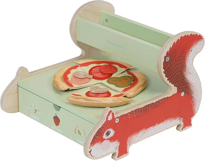 Manhattan Toy Nutty Squirrel Pizzeria Toddler & Kids Pretend Play Cooking Toy Set