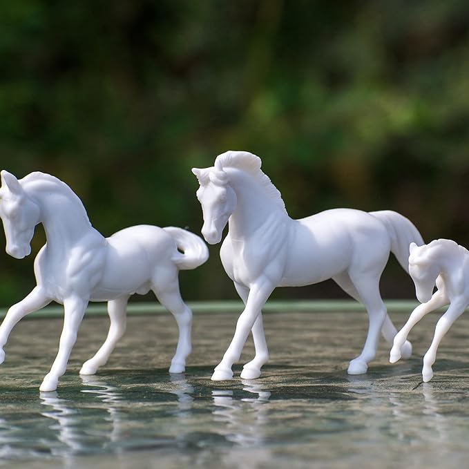Breyer Horses Stablemates Horse Family Paint Set | 3 Horse Set | 1:32 Scale | Horse Toy | Model #4239, White