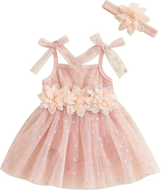 Baby Girl Clothes Daisy Ribbed Bodysuit Sleeveless Romper Dress Summer Outfit for Girls Newborn 3 6 9 12 18 Months