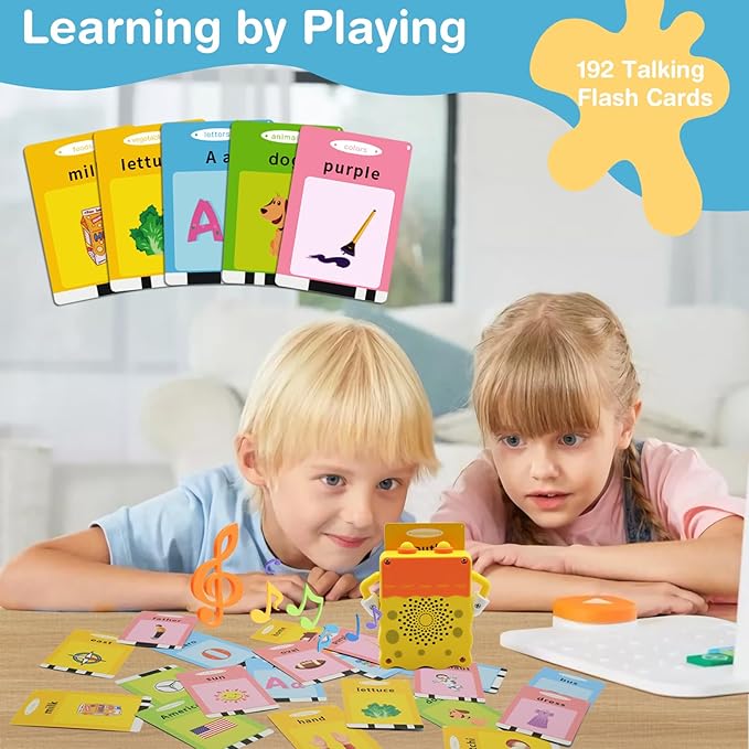 384 Sight Words Talking Flash Cards Toddler Learning Toys,Preschool Educational Montessori Toys,Autism Reading Machine Sensory Toys for Autistic Toddlers 2 3 4 5 Year Old Girls and Boys Gifts
