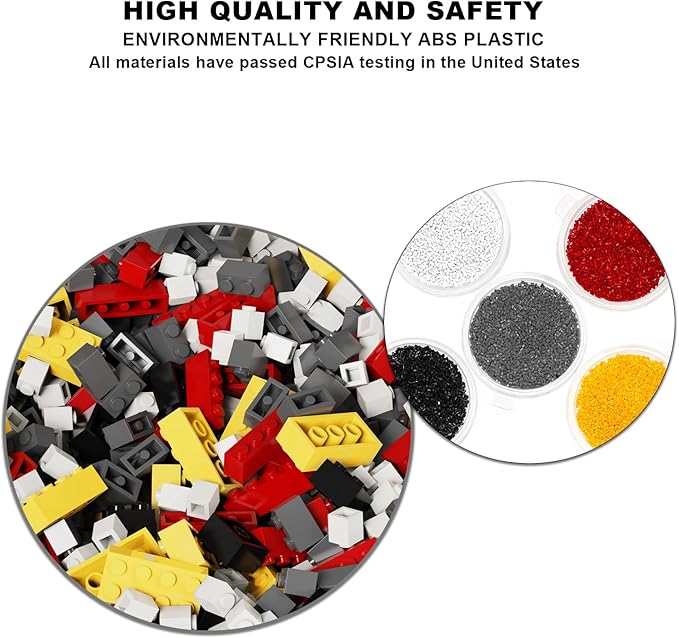 300 Pcs Classic Building Bricks, Black Bulk Bricks,Compatible with Lego and Major Brands Parts and Pieces, Creative Building Block Toys for Boys Girls Ages 6 7 8 9 10 Year Old