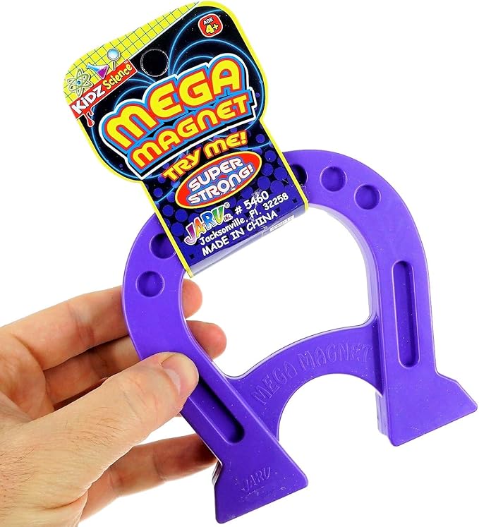 JA-RU Kidz Science Jumbo Magnet Toy (12 Horseshoe Magnets) Strong Magnetic Toys for Kids. Classroom Must Haves, Science Kit & Back to School Supply Kits. Preschool STEM Learning Activities. 5460-12p