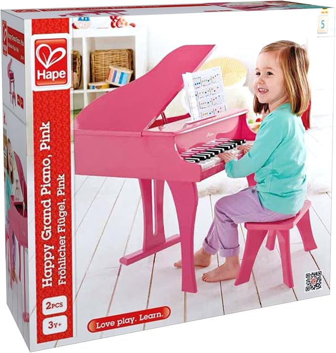 Hape Early Happy Melodies Grand Piano, Pink