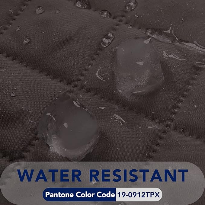 PureFit Reversible Quilted Sofa Cover, Water Resistant Slipcover Furniture Protector, Washable Couch Cover with Non Slip and Elastic Straps for Kids, Dogs, Pets (Small Recliner, Chocolate/Chocolate)