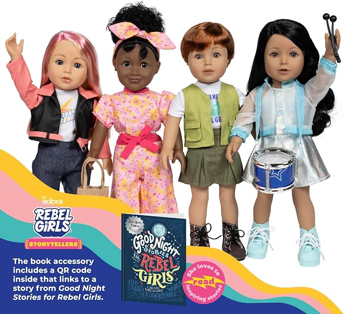 Adora 18" Rebel Girls Doll Collection - Inspired by Good Night Stories Rebel Girl Books - Premium Quality Soft and Movable Doll Body with Realistic Features - Innovator