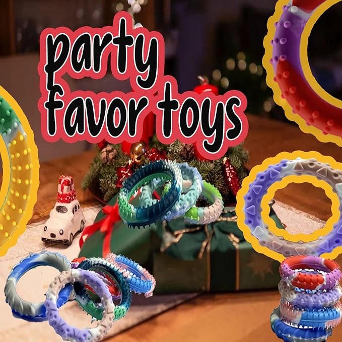 48pcs Random ColorSensory Fidget Toys for Kids Adults ， Stretchy Fidget Bracelet &Texture & Calming Autism Sensory Toys for Special Needs Autistic Children &Calm Down Toy for Toddler Girls Boys