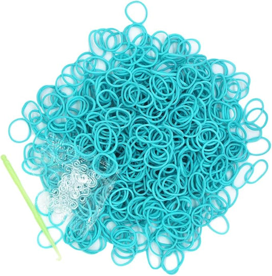 3000PCS Loom Rubber Bands Kit with 75 Clips,5 Hooks, Premium Bracelet Making Kit for Kids Weaving DIY Crafting Gift(Light Blue)