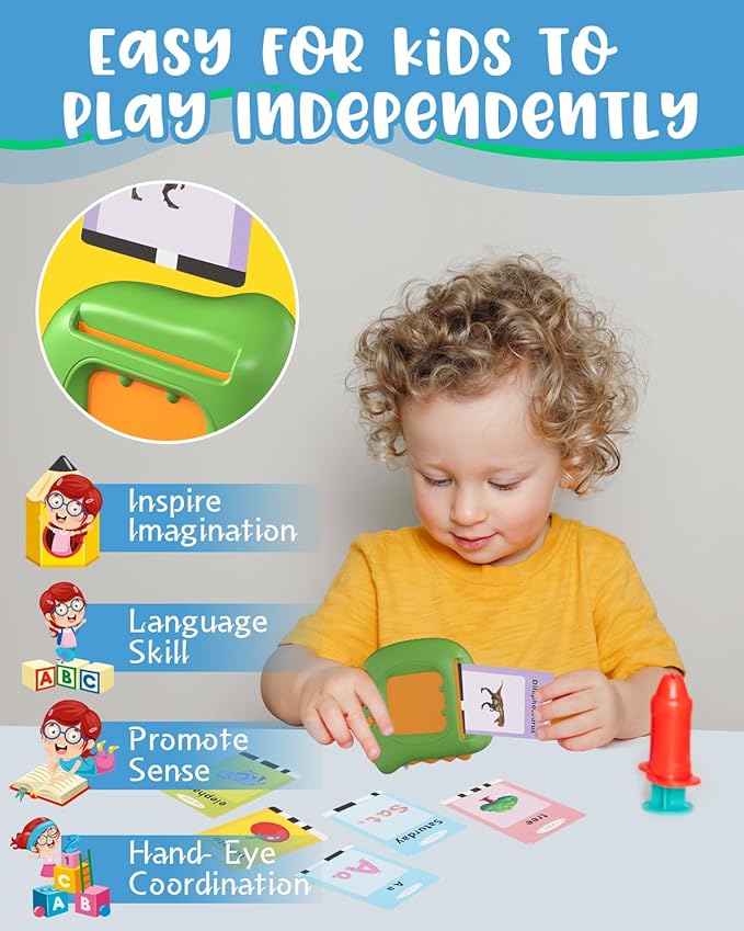 400 Words Talking Flash Cards Toddlers Toys, Learning Montessori Toddler Toys for Boys Girls Ages 1 2 3 4 5 6 Year Old Kids, Autism Sensory Toys for Autistic Children, Birthday Gifts for Daughter Son