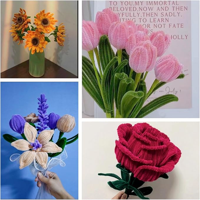 200 Pcs Pipe Cleaners, 12 Inch Long Pipe Cleaners Craft Supplies, Colorful Pipe Cleaners Pastel for Halloween Decoration, Christmas Day and Valentine’S Day DIY Art Creative Crafts (Dark Red)