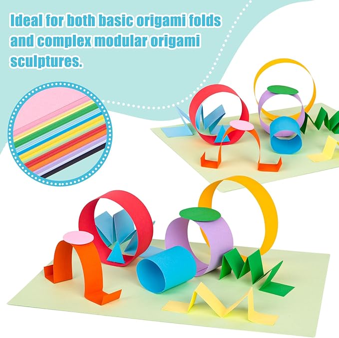 3 otters 235 Sheets Colored Cardstock Paper Bulk, 150GSM Construction Paper Assorted Colors, Kids School Supplies