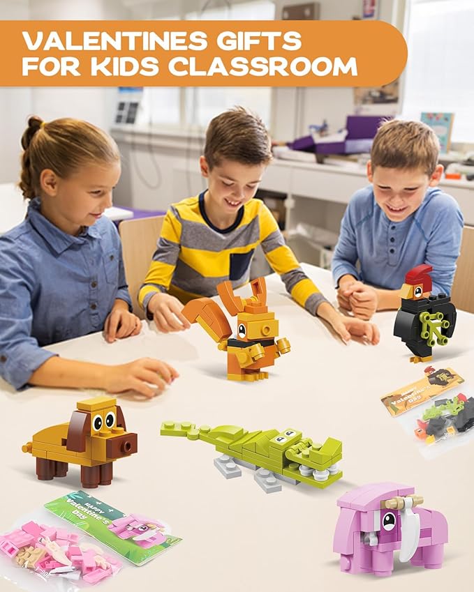 24 Pack Prefilled Valentines Day Gifts for Kids Classroom - Exchange Gifts & Fun Party Favors, Happy Valentine's Day Cards Included, Ideal for Boys & Girls School Classroom Prizes