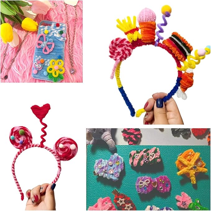 200 Pcs Pipe Cleaners, 12 Inch Long Pipe Cleaners Craft Supplies, Colorful Pipe Cleaners Pastel for Halloween Decoration, Christmas Day and Valentine’S Day DIY Art Creative Crafts (Dark Red)