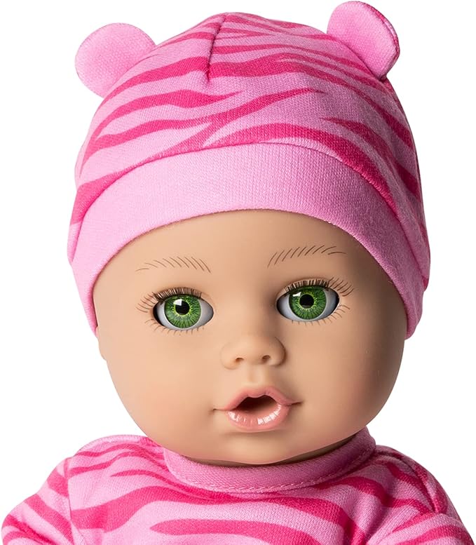 ADORA Play Time Babies Collection, 13" Baby Doll with Doll Clothes and Accesories, Made with Sweet Baby Powder Scent, and GentleTouch Vinyl Body, Birthday Gift for Ages 1+ - Baby Tiger