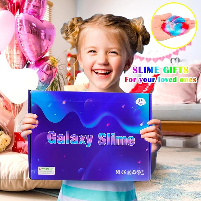 70 Pack Galaxy Slime, Super Mini Slime Kit, Funny Clear Slimes for Girls and Boys Slime, Party Favors Birthday Gifts, Classroom Prizes, Valentines, Easter and Christmas Slime Stress Relief Toys