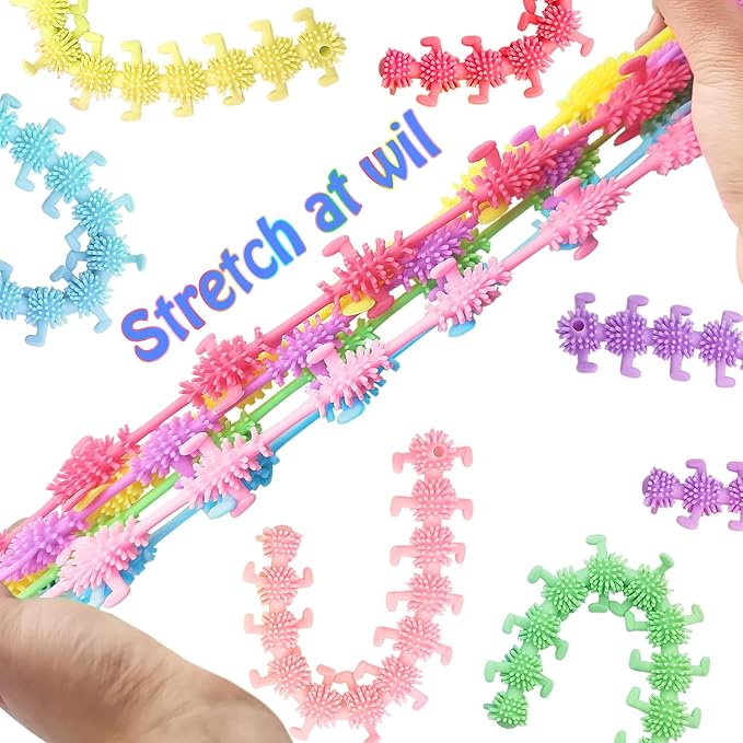18 PCS Stretchy String Fidget Sensory Toys,Relaxing Toys for Kids ans Adults Stress Relief,Goodie Bag Fillers,Party Favor