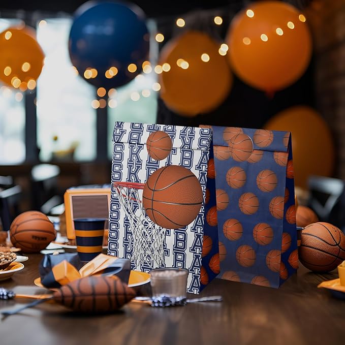 24 Basketball Party Favor Bags Basketball Goodie Bags Basketball Party Favors for Kids Basketball Birthday Party Supplies