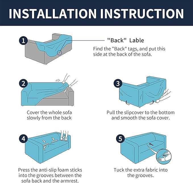 2025 New Stretch Chair Sofa Slipcovers Couch Cover for 1 Seater Furniture Protector Sofa Covers with Elastic Bottom Jacquard Fabric Small Checks for Pets, Kids - Grey